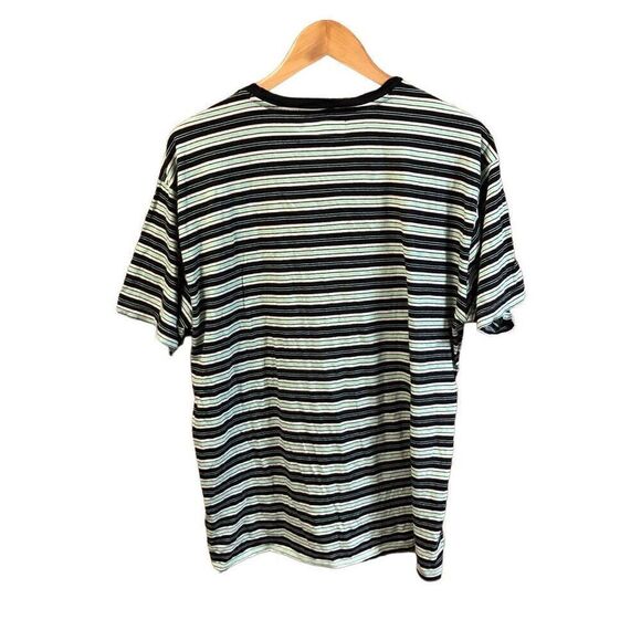 ...LOST Size Extra Large (XL) Green and Navy Striped Shirt - Picture 2 of 3